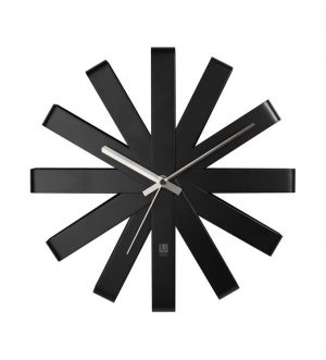 Wanduhr "Ribbon" D30cm schwarz