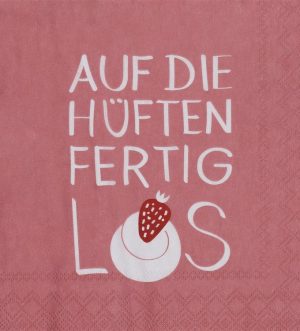 Cocktailserviette Auf die Hüften fertig los 25x25cm