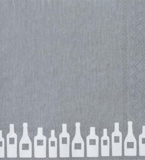 Cocktailserviette "Flaschen" 25x25cm