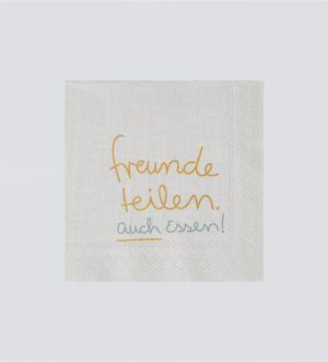 Cocktailserviette 25x25cm Freunde teilen auch Essen