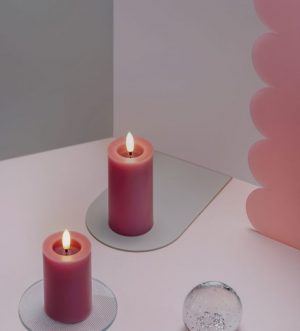 MM Stumpenkerze geschmolzen cranberry
